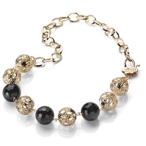 Invicta Jewelry Gold & Black Necklace